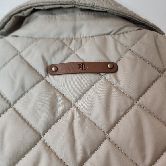Ralph Lauren Women’s Crest Logo Shell Diamond Quilted Vest Birch Size Small NWT - Picture 10 of 12
